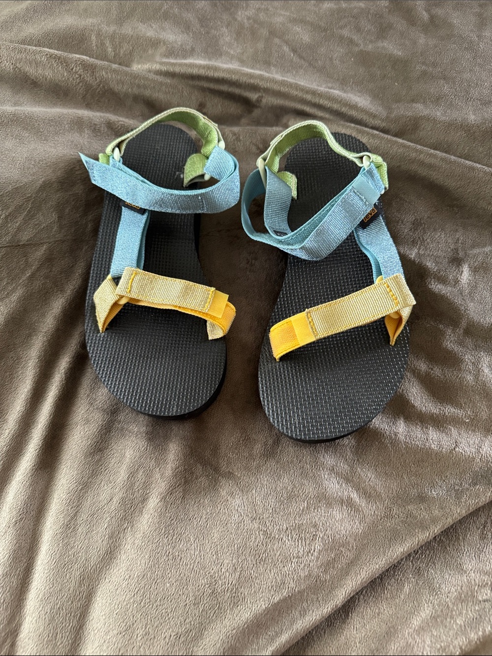 Teva Women's Multicolor Strap Sandals — Blue, Yellow, Green
